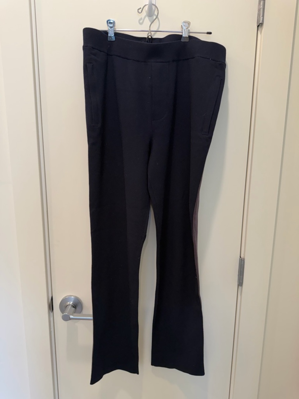 Vince Women's Navy Ponte Knit Straight-Leg Pants
